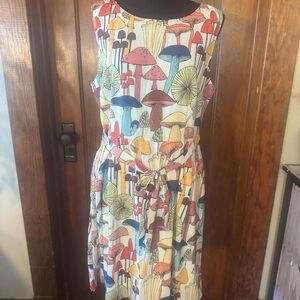 Colorful Mushroom Print Dress